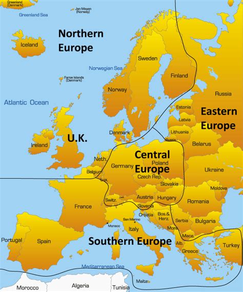 map of northwestern european countries
